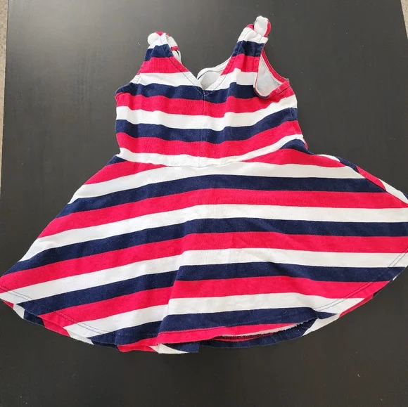 The Children's Place Pink, White & Navy Striped Toddler Dress - Picture 2 of 6